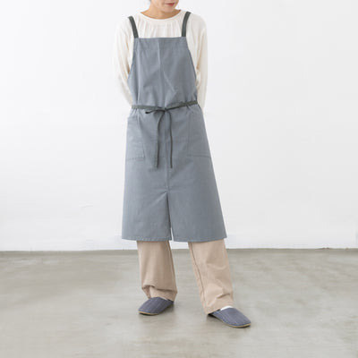 organic cottonエプロン フォググレー