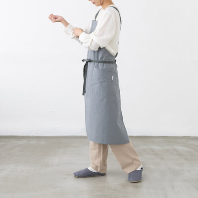 organic cottonエプロン フォググレー