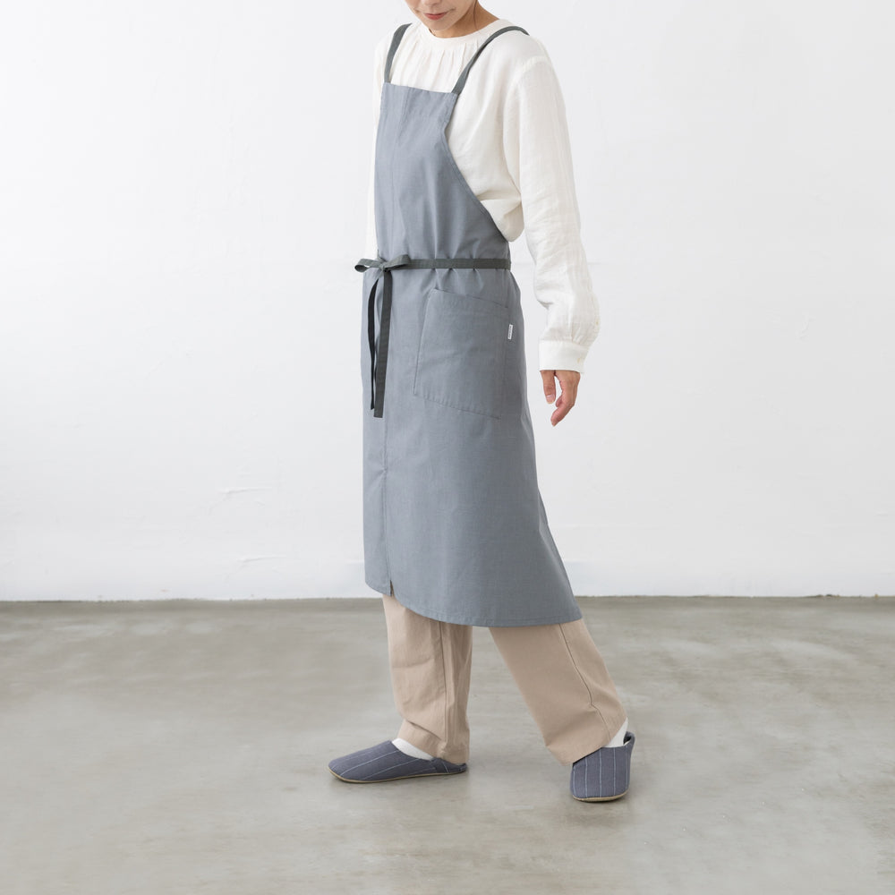 organic cottonエプロン フォググレー