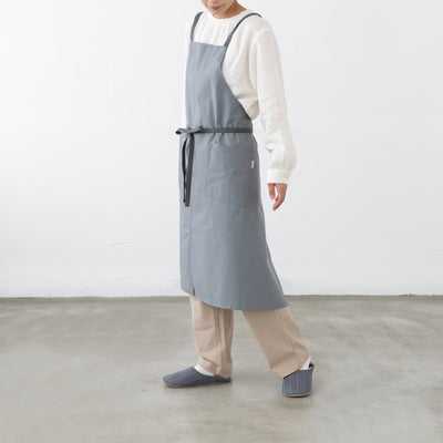 organic cottonエプロン フォググレー