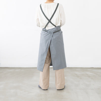 organic cottonエプロン フォググレー