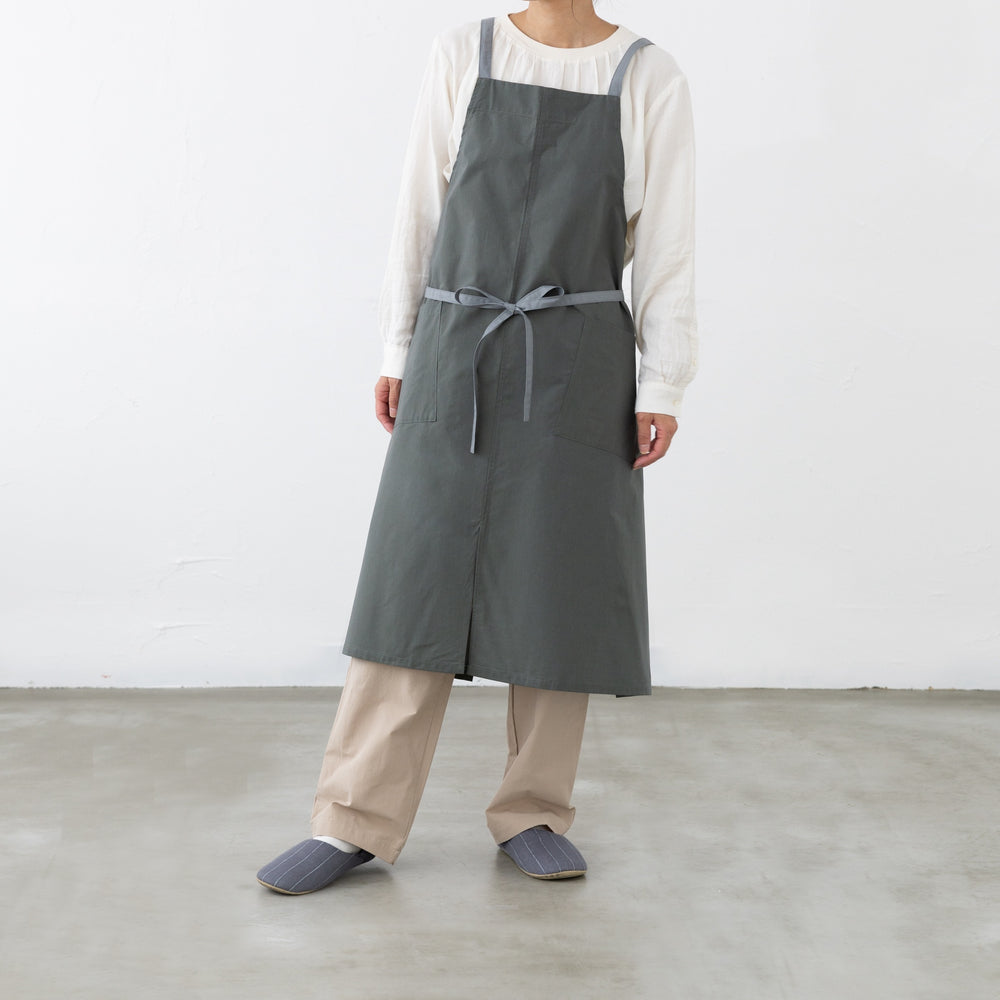 organic cottonエプロン モスシャドウ