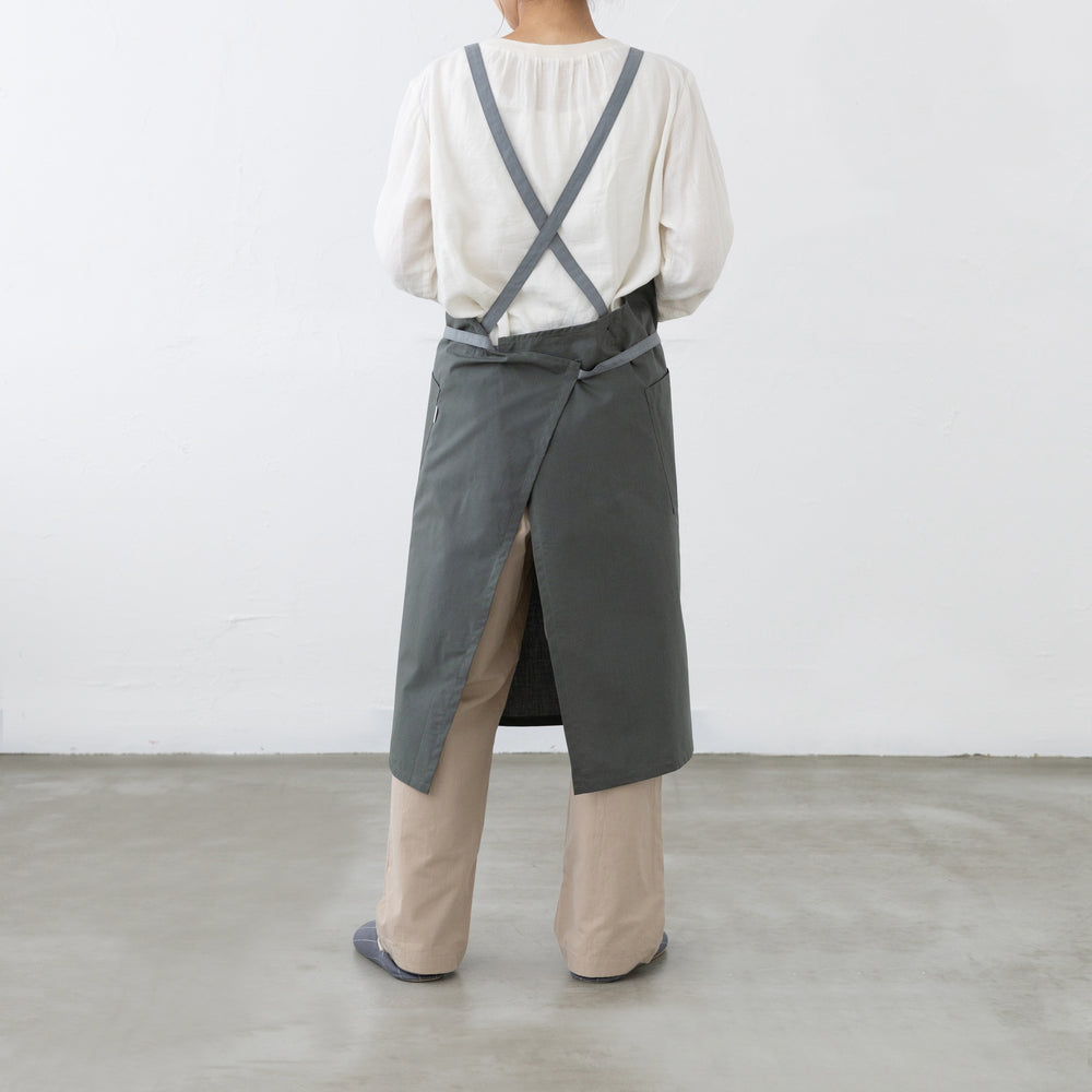 organic cottonエプロン モスシャドウ