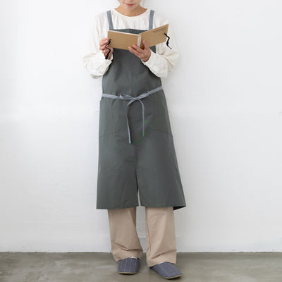 organic cottonエプロン モスシャドウ
