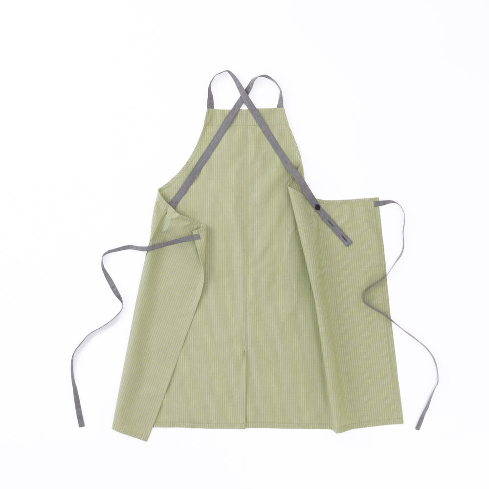 organic cottonエプロン ライムST