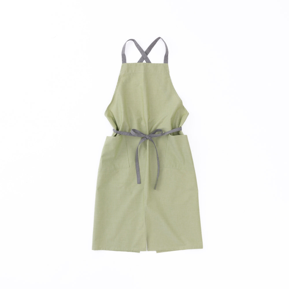 organic cottonエプロン ライムST