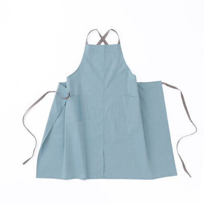organic cottonエプロン スカイブルー
