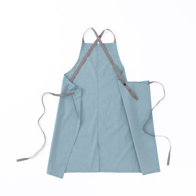 organic cottonエプロン スカイブルー