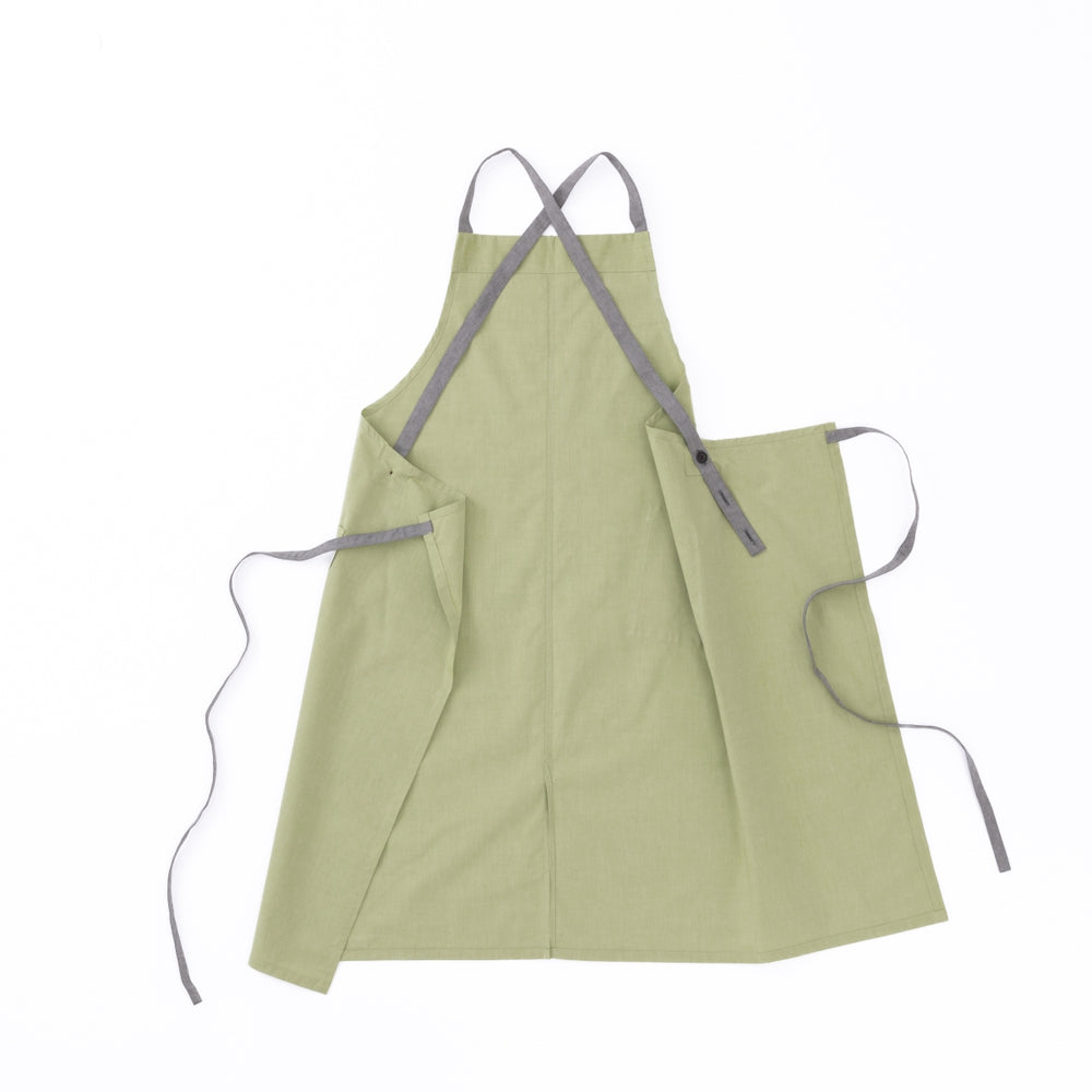 organic cottonエプロン ライム