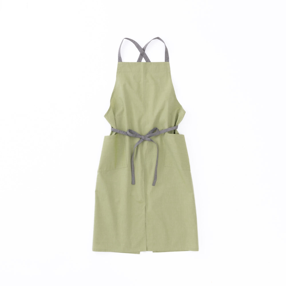 organic cottonエプロン ライム