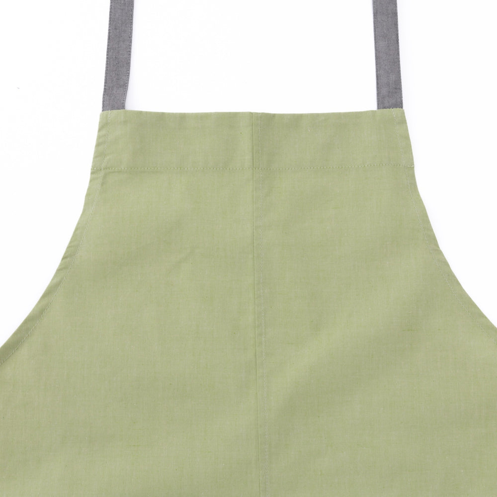organic cottonエプロン ライム