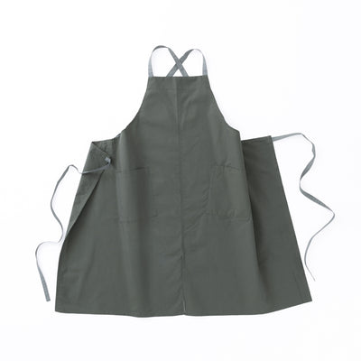 organic cottonエプロン モスシャドウ