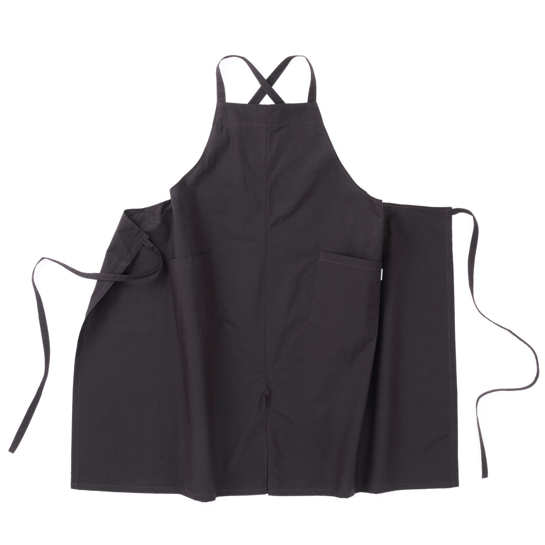 organic cottonエプロン チャコール