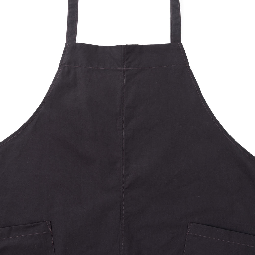 organic cottonエプロン チャコール