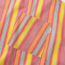 画像をギャラリービューアに読み込む, 綿麻マルチストライプエプロン レッド

