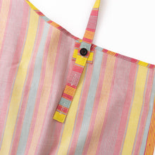 画像をギャラリービューアに読み込む, 綿麻マルチストライプエプロン レッド
