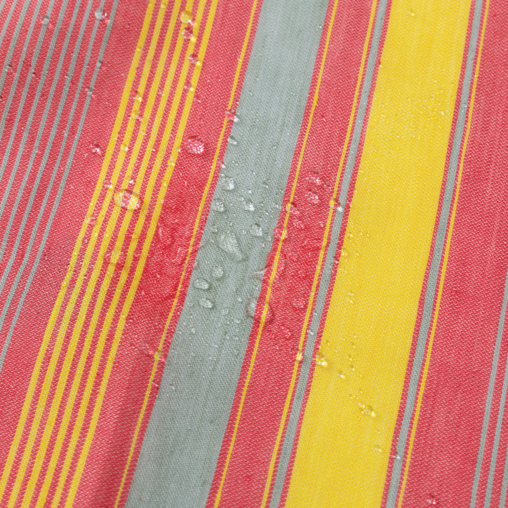 綿麻マルチストライプエプロン レッド