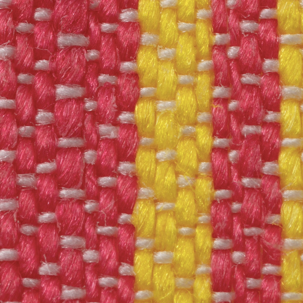 綿麻マルチストライプエプロン レッド