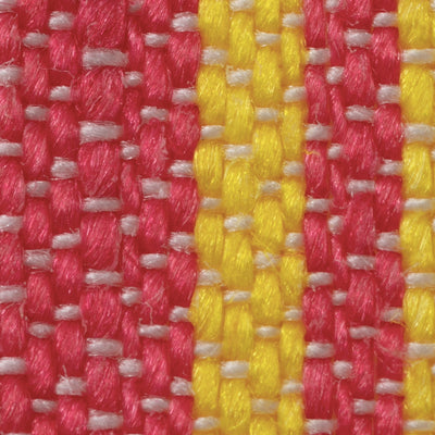 綿麻マルチストライプエプロン レッド