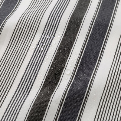 綿麻マルチストライプエプロン ブラック