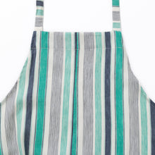 画像をギャラリービューアに読み込む, 綿麻マルチストライプエプロン グリーン
