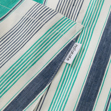 画像をギャラリービューアに読み込む, 綿麻マルチストライプエプロン グリーン
