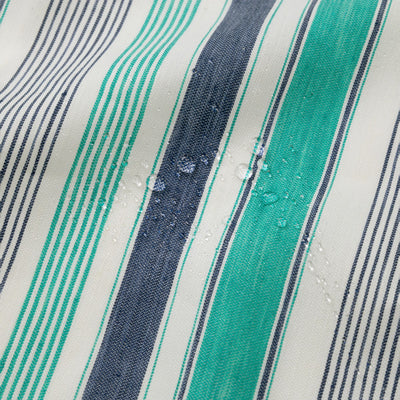 綿麻マルチストライプエプロン グリーン