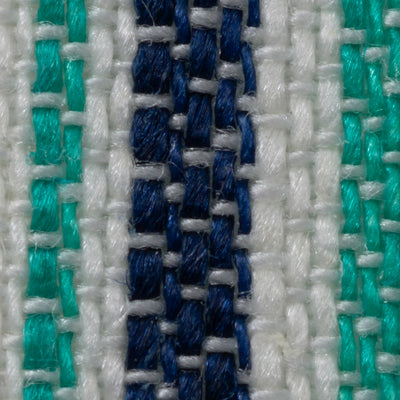 綿麻マルチストライプエプロン グリーン