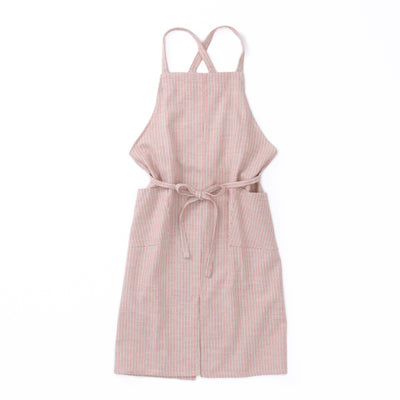 綿ザックリオックスエプロン　レッド