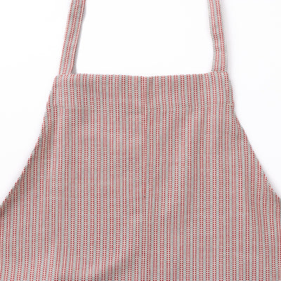 綿ザックリオックスエプロン　レッド