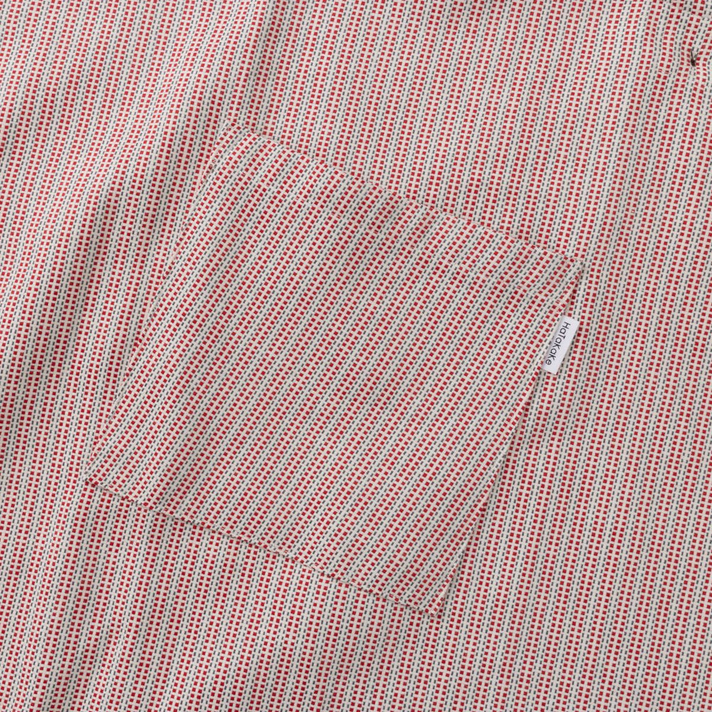 綿ザックリオックスエプロン　レッド