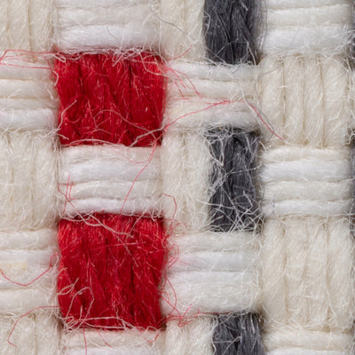 綿ザックリオックスエプロン　レッド