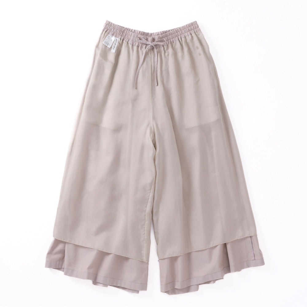 cotton シルクギャザーパンツ