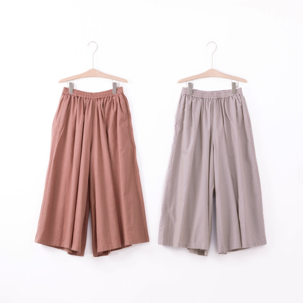 cotton シルクギャザーパンツ