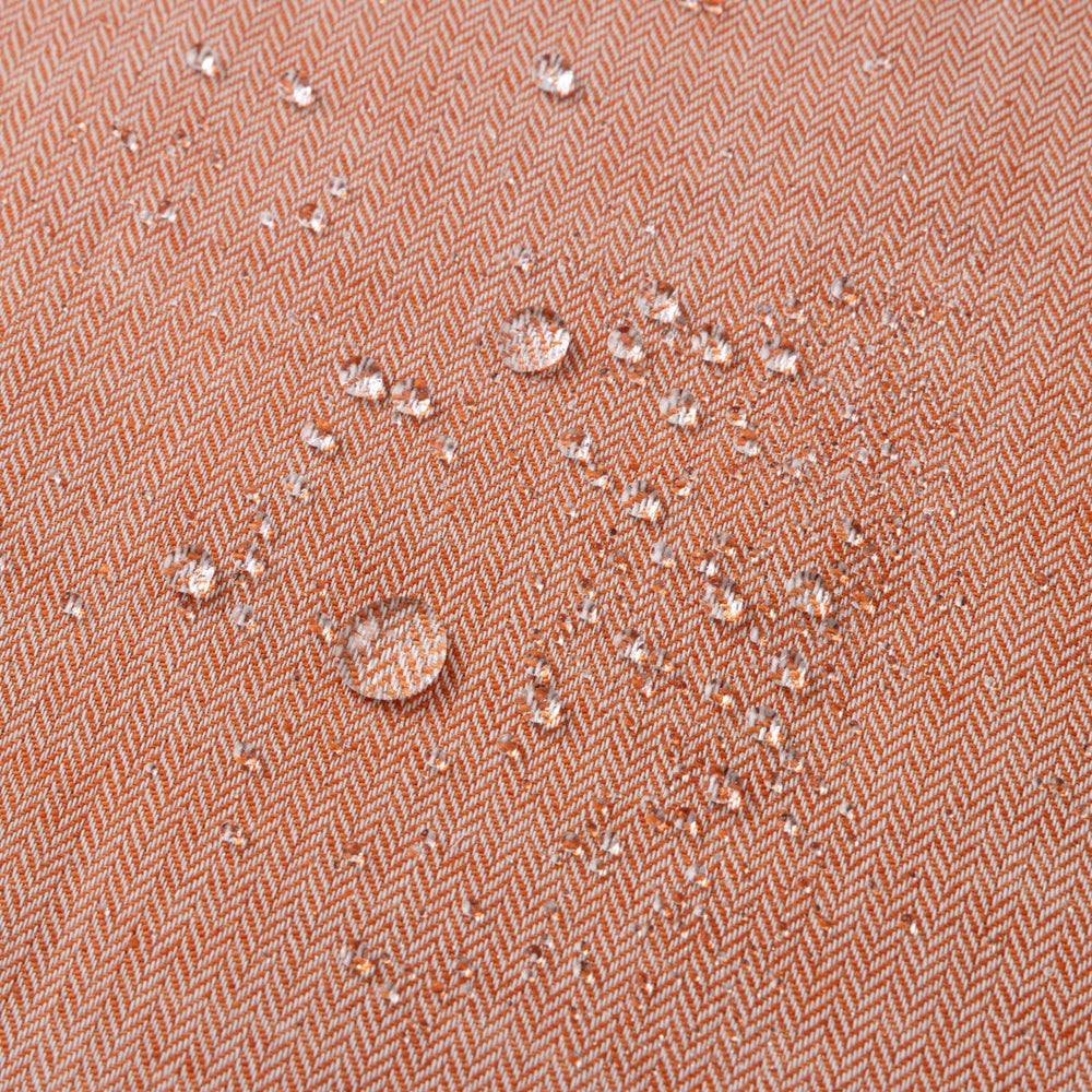 綿麻ヘリンボーン エプロン オレンジ