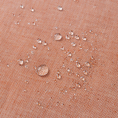 綿麻ヘリンボーン エプロン オレンジ