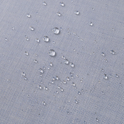 綿麻ヘリンボーン エプロン ライトブルー