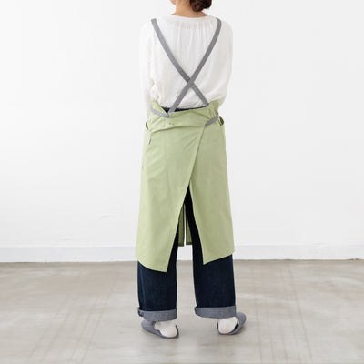 organic cottonエプロン ライム