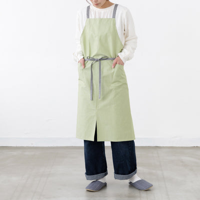 organic cottonエプロン ライムST