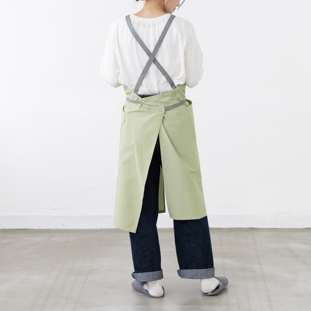 organic cottonエプロン ライムST