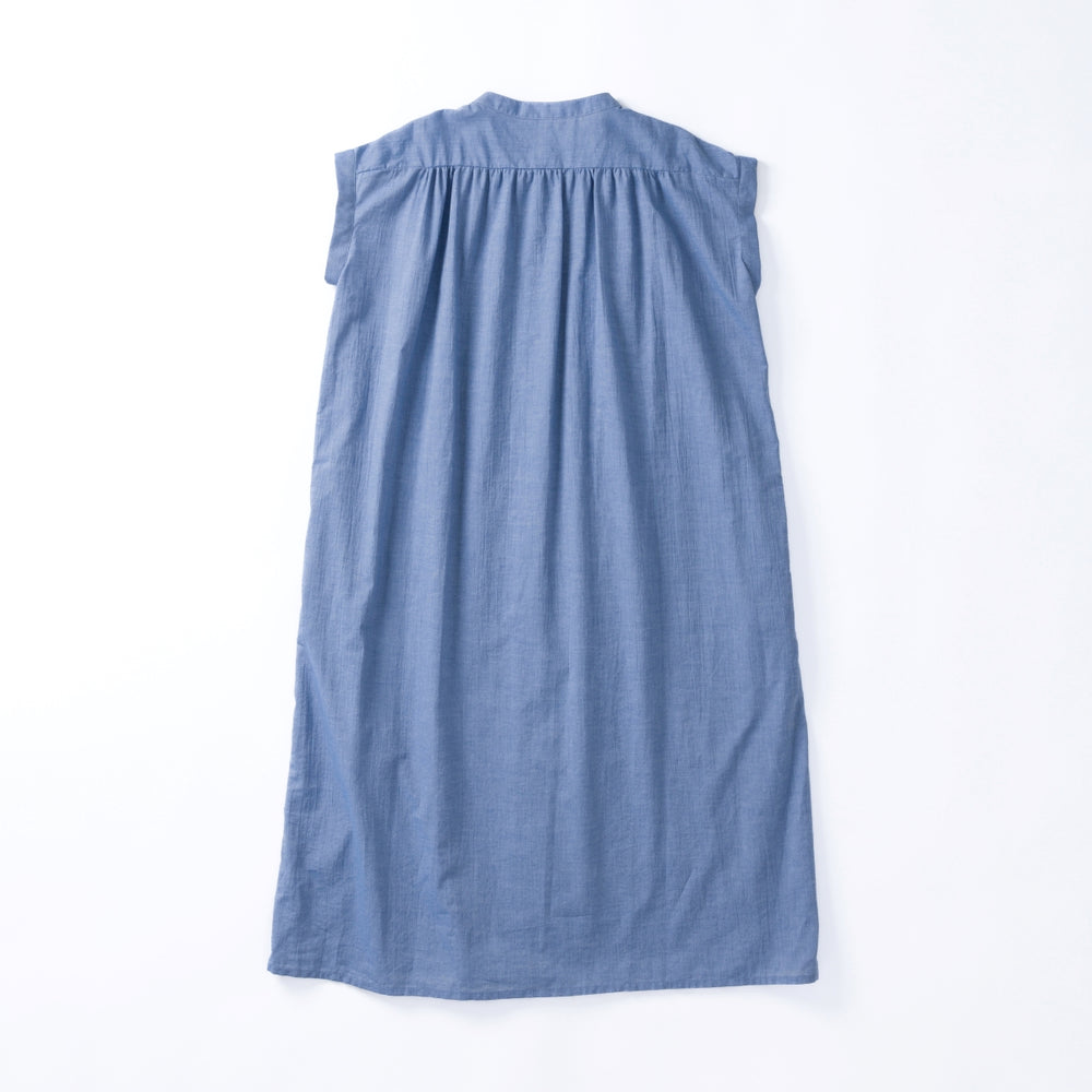 cottonボイル　ギャザーワンピース