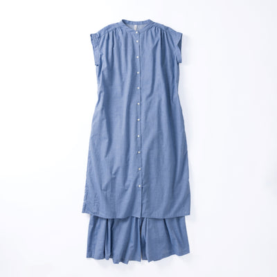 cottonボイル　ギャザーワンピース