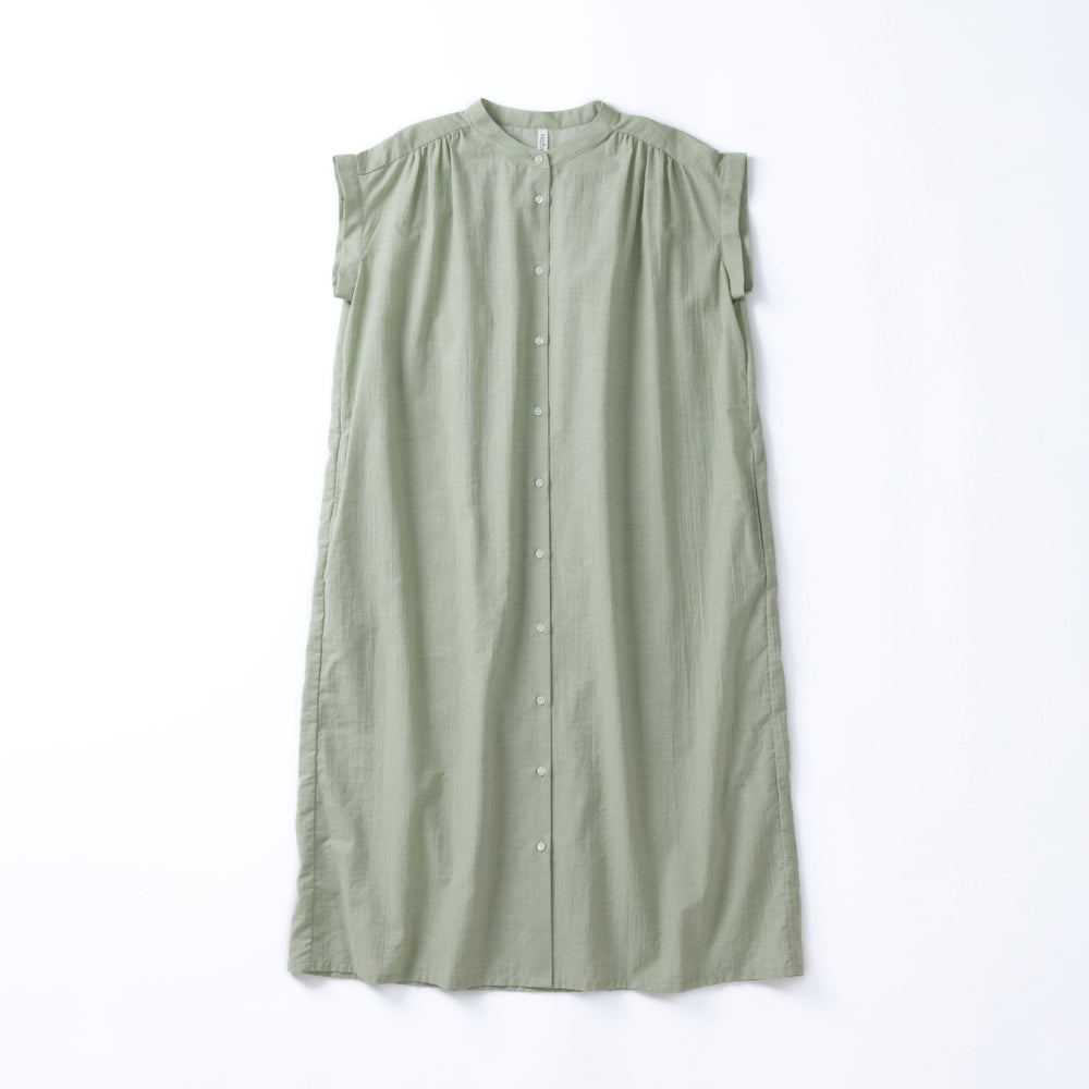 cottonボイル　ギャザーワンピース