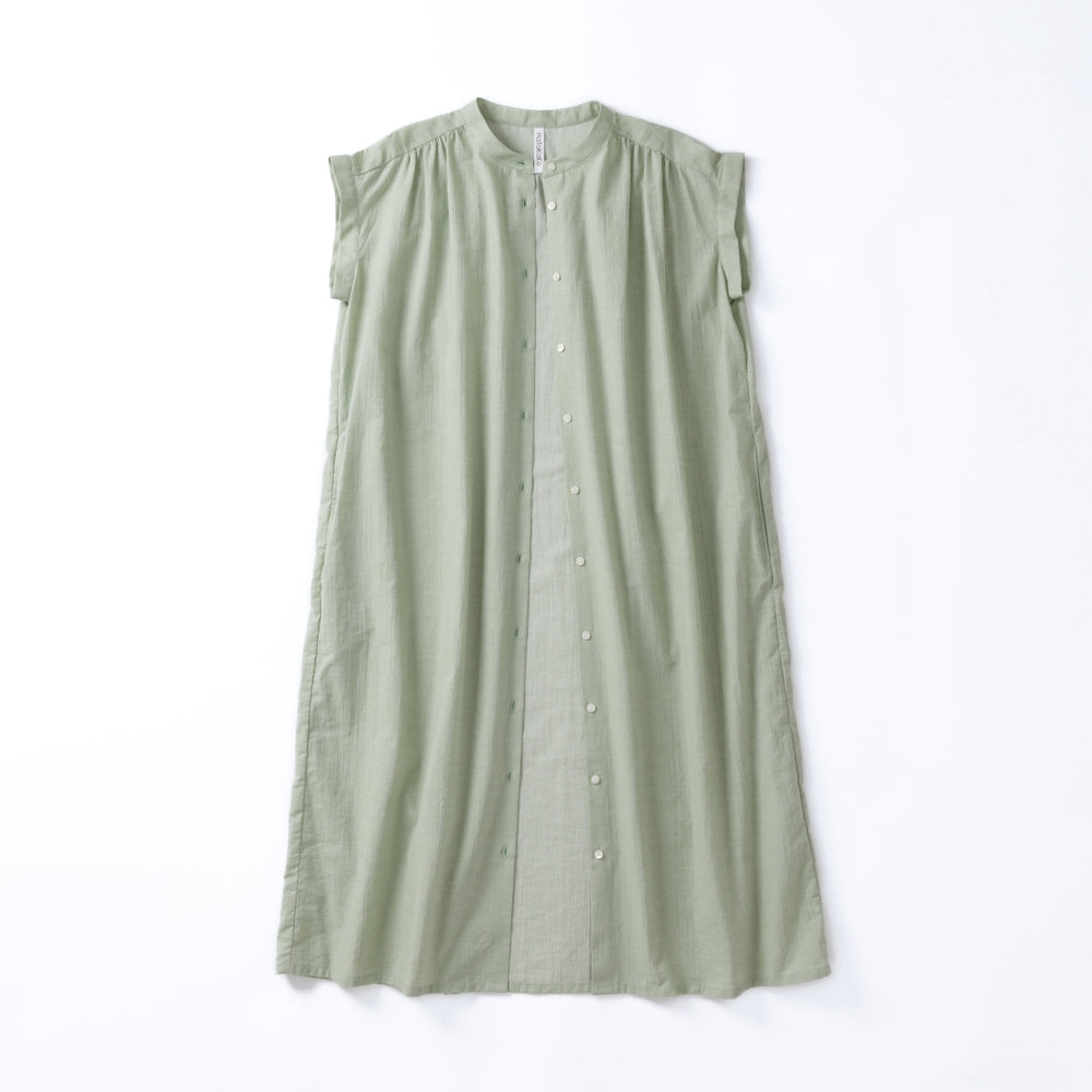 cottonボイル　ギャザーワンピース