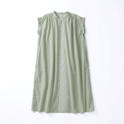 cottonボイル　ギャザーワンピース
