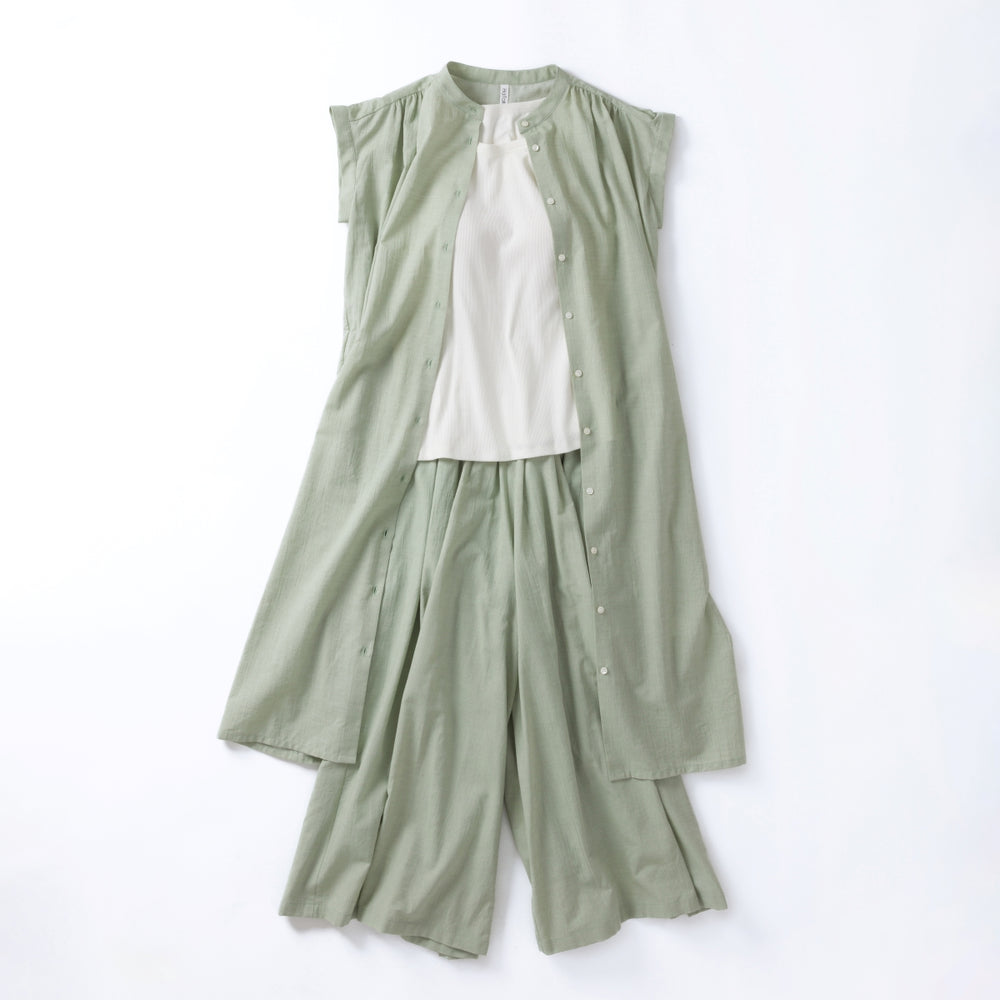 cottonボイル　ギャザーワンピース