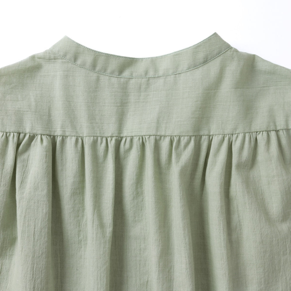 cottonボイル　ギャザーワンピース