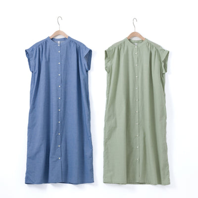 cottonボイル　ギャザーワンピース