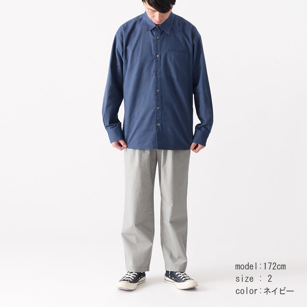 organic cotton twillシャツ