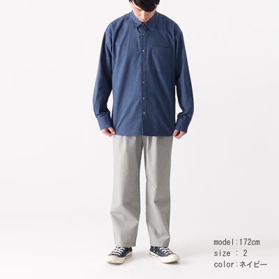 organic cotton twillシャツ